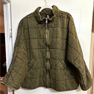 Free People Dolman Quilted Knit Jacket